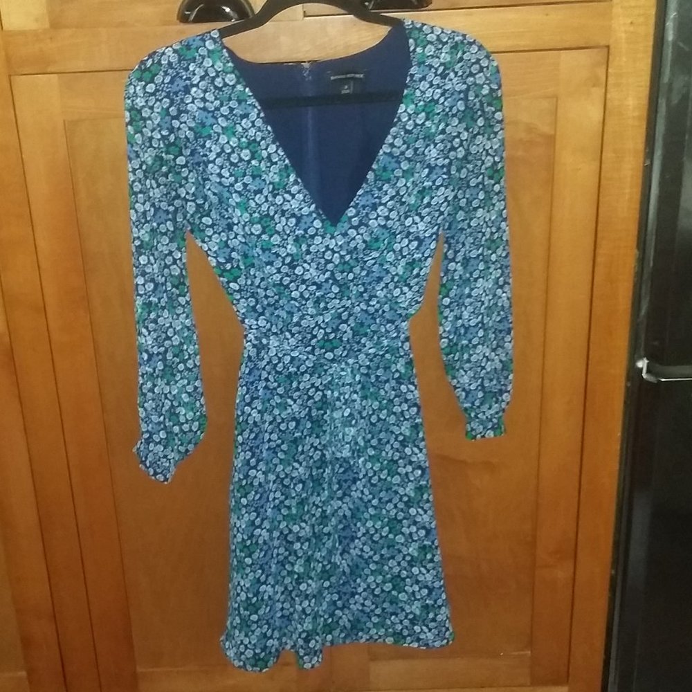Banana Republic Floral Lined V Neck Dress 2
